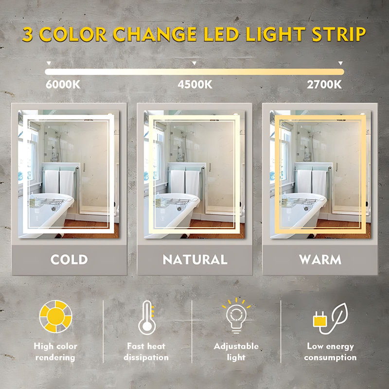 Flat LED Wall Mirror