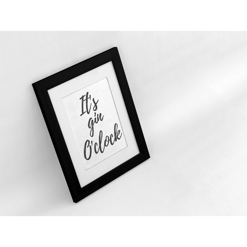It's Gin O'clock 1 Piece Single Picture Frame Wall Art