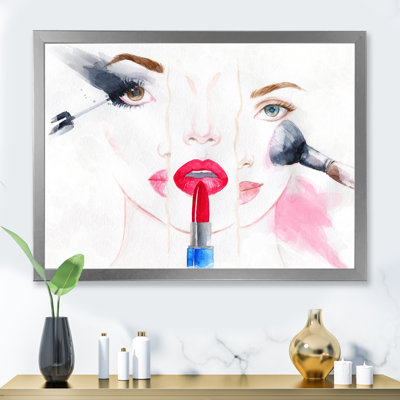 Make Up Woman Portrait - Art mural sur toile Glam