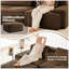 Set of 2 Double-Seat Sofas, Corduroy Upholstered Sofa Set with Tufted Design, No Assembly Required for Living Room Apartment Studio, Camel-130150043