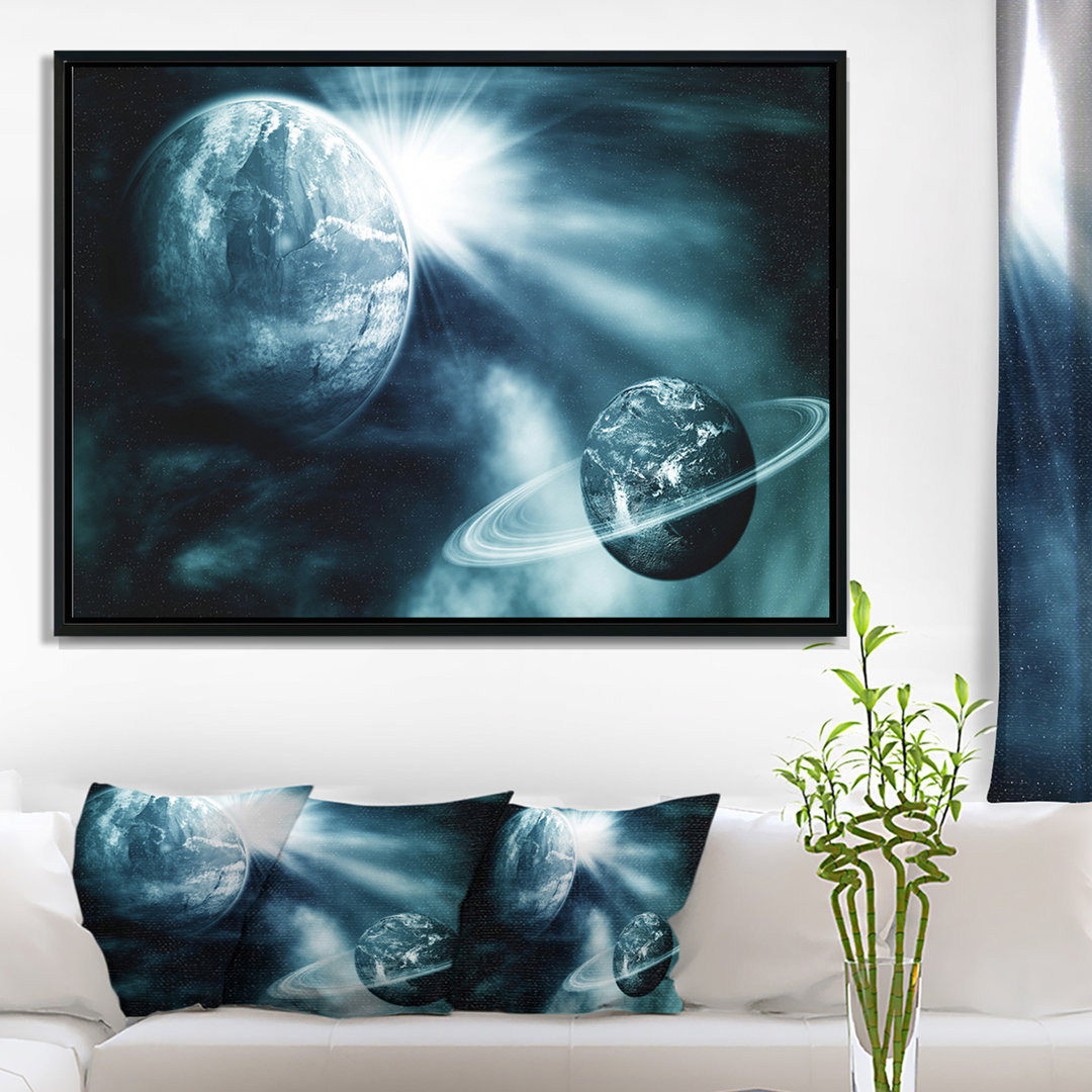 " Space View With Two Planets " East Urban Home 