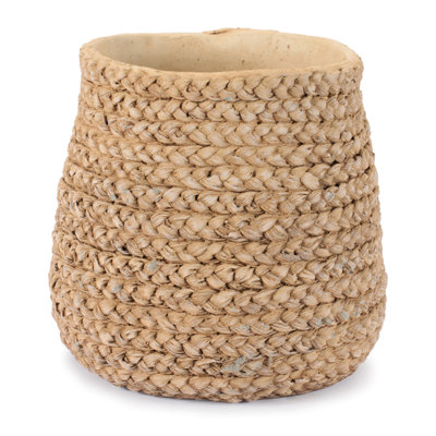 Braided Weave Cement Vase