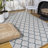 Arabesque Ogee Trellis Gray/Teal Indoor/Outdoor Rug-1754723324