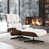 Brown Walnut/White Leather