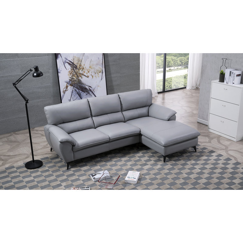 Archlebov 97" Wide Sofa & Chaise, Grey, Right Hand Facing