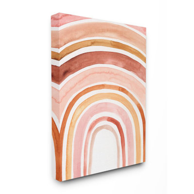 «Warm Red Shades of Abstract Arches» par Victoria Borges - reproduction d'art