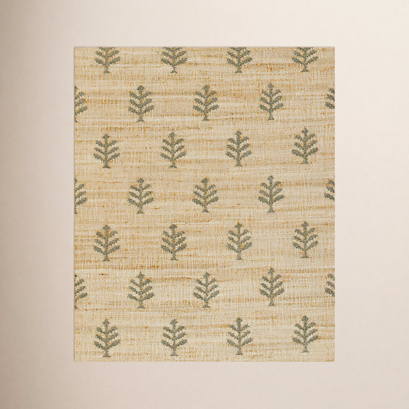 Adoria Verdure Natural Hand Woven Wool and Jute Area Rug, Rectangle 5' x 8'