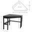 Bureau d'ordinateur de coin - Mobilier de bureau noir | Idée de cadeau