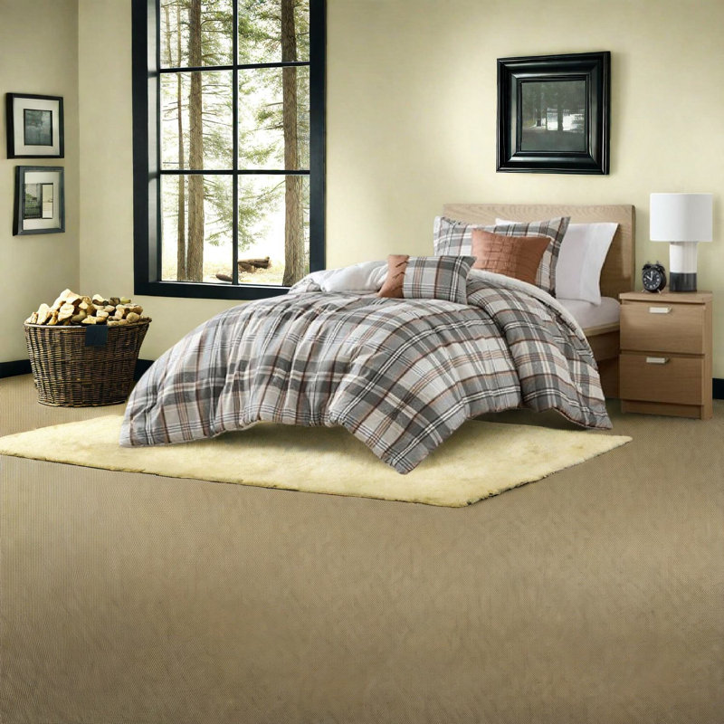 Comfortable Polyester Bedding Sets, Full Queen Vintage Plaid For Home