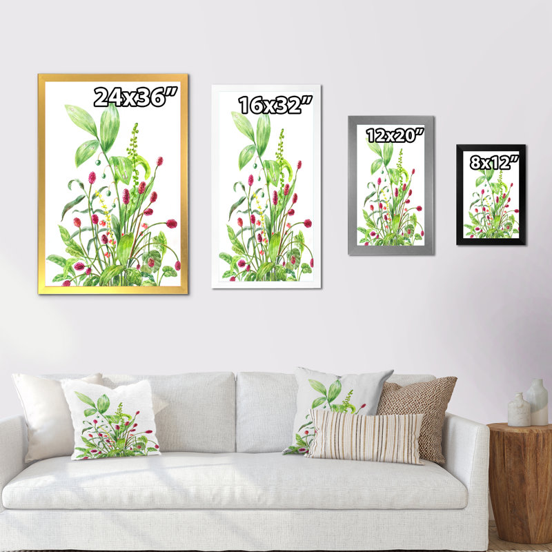 Burnet Lily Of The Valley - œuvre d'art traditionnelle sur toile, Cadre photo noir, H 20 po x l 12 po x P 1 po