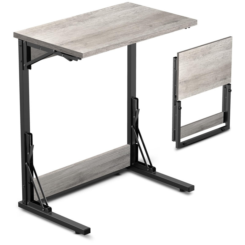 Table de bout Abuzar, Gris / noir