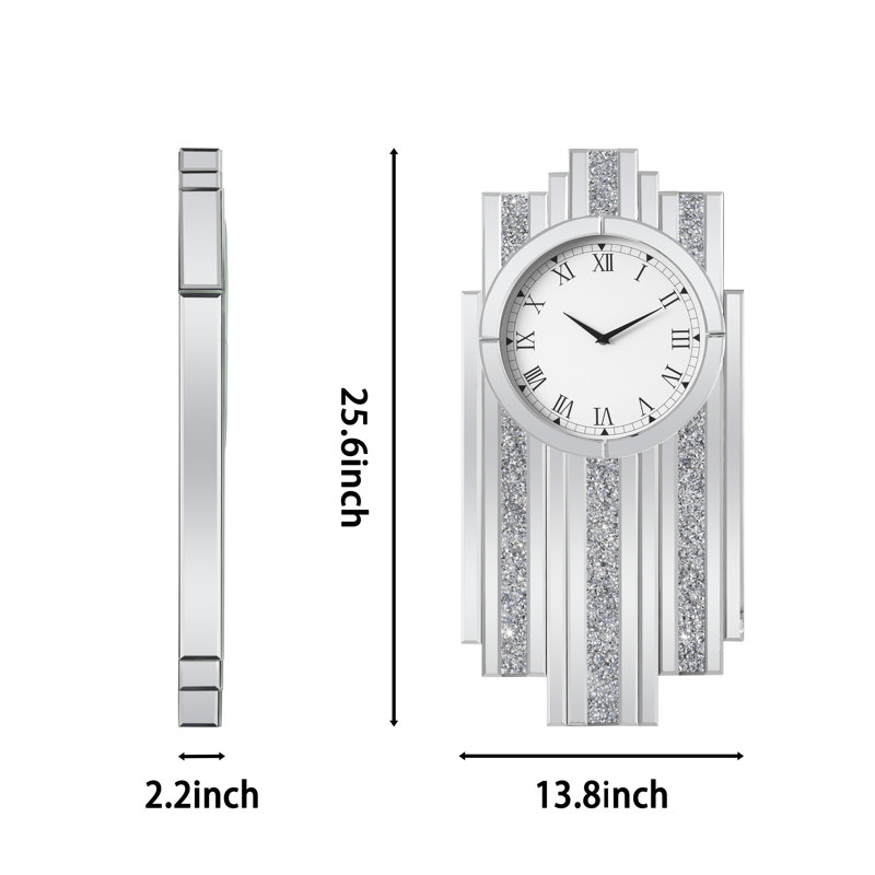 Zymirah Modern Glass Decorative Living Room Wall Clock