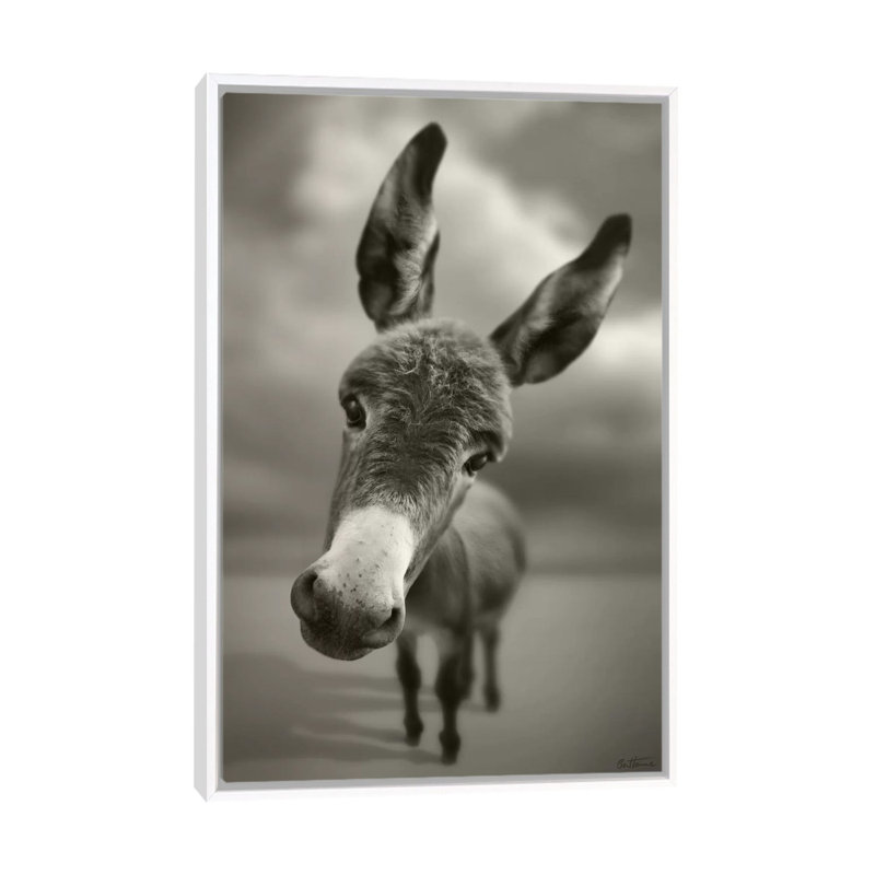 Hey There by Ben Heine - Print on Canvas, 66.04 cm H x 45.72 cm W, White Framed