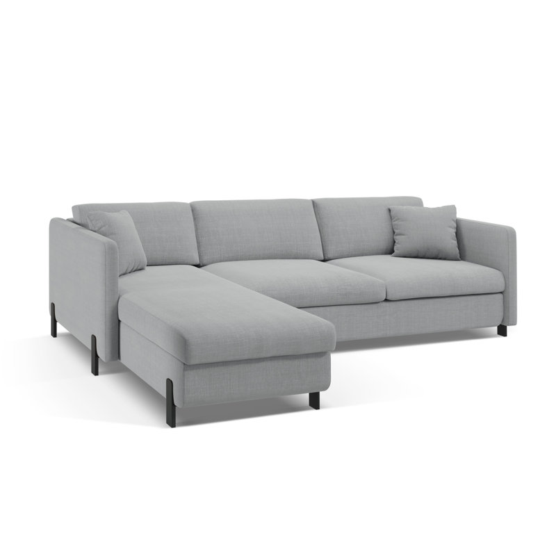 Bejna 3 Seater Sofa Bed, Light Grey, Left Hand Facing, 80cm H x 260cm W x 170cm D