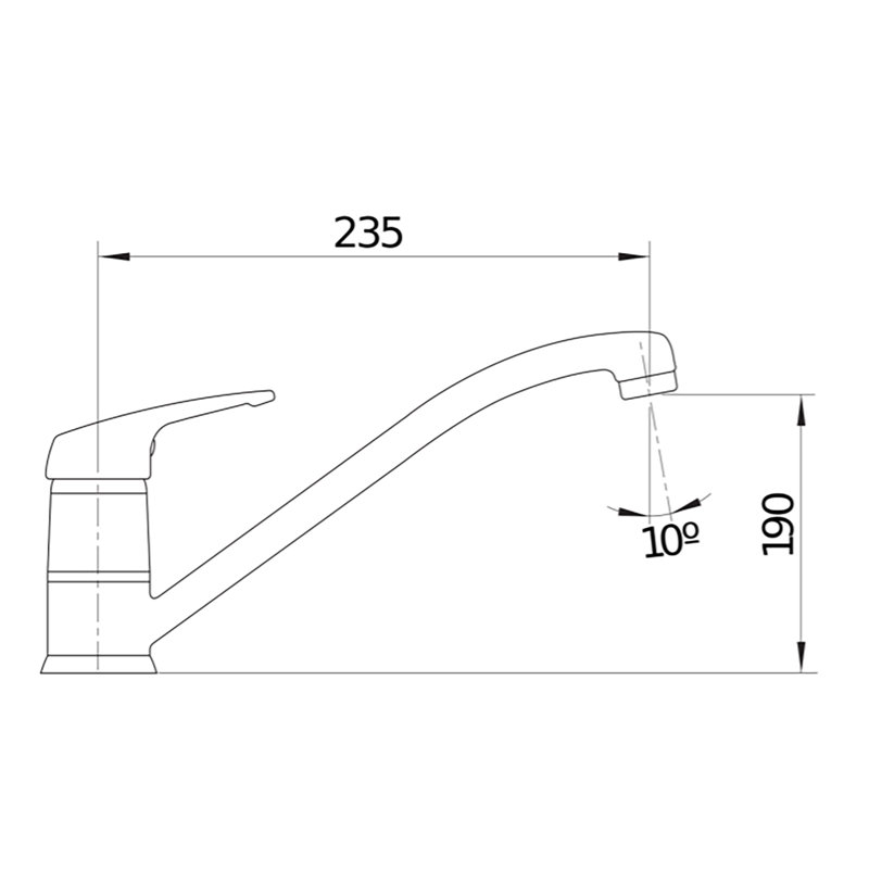 Printz Single Lever Monobloc Tap