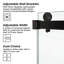 Porte de douche coulissante double sans cadre-128879182