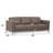 Taupe Leather Sofa (Assembled)