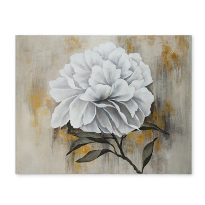 White Peony Polyester Placemat | Rustic Botanical Home Decor