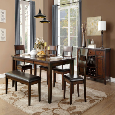 Dining Table Mango Veneer Wood Extension Leaf
