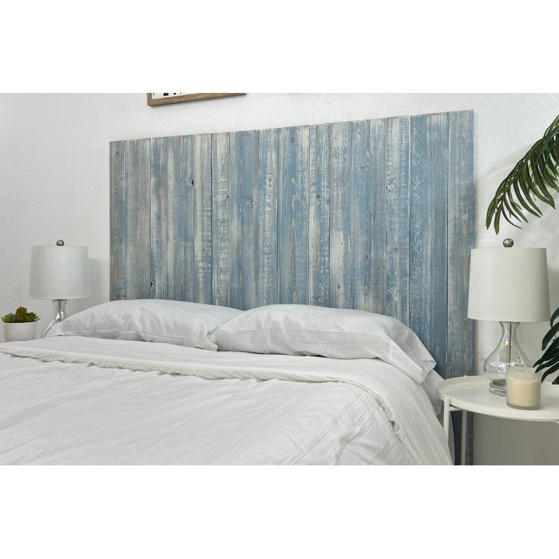 Tête de lit à panneau Leaner, Bleu cendré délavé, Très grand
