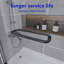 Porte de douche à double coulissement de 56 à 60 po x H 72 po, verre trempé de 1/4 po (6 mm)-122071523