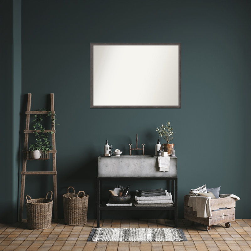Miroir mural Florence, 28,75 po x 39,75 po, Rectangle, Brun