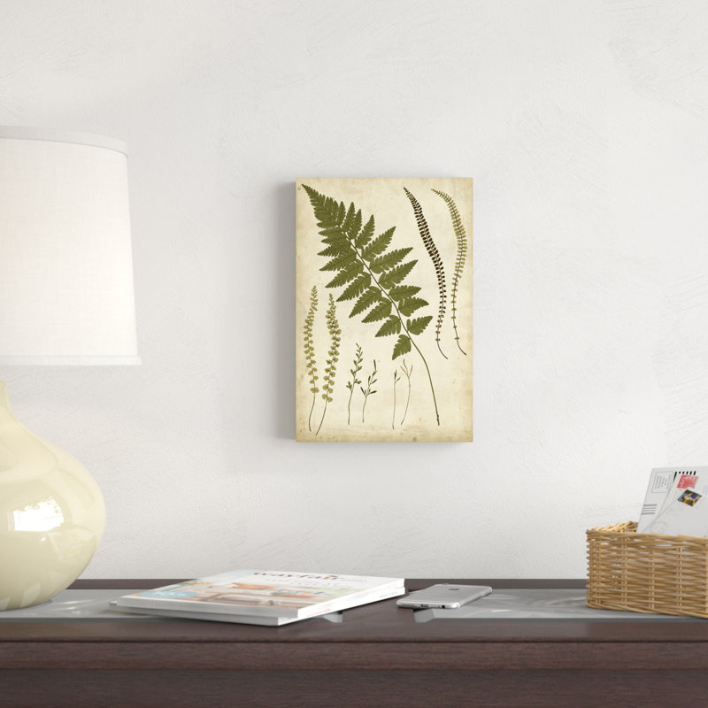 «Fern Portfolio II», peinture sur toile, H 12 po x l 8 po