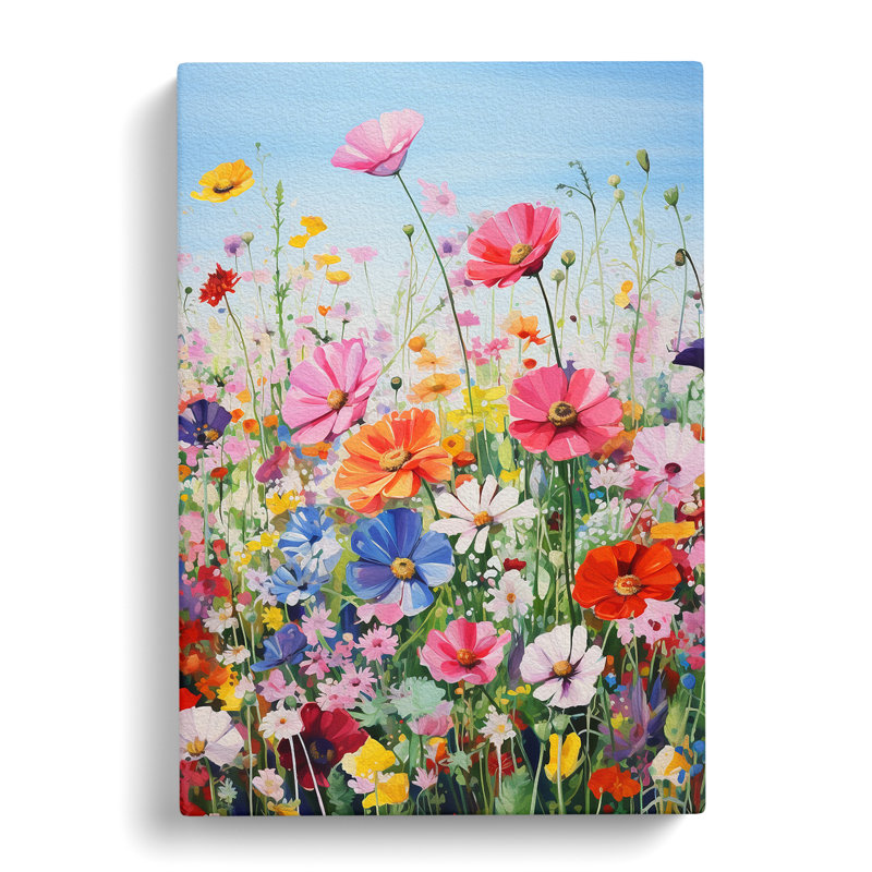Wildflowers Colour Field - Wrapped Canvas, 50cm H x 35cm W x 3cm D
