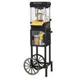 Nostalgia Vintage 2.5-Ounce Kettle Popcorn Cart, 10 Cups, With Kernel Cup & Oil Measuring Spoon