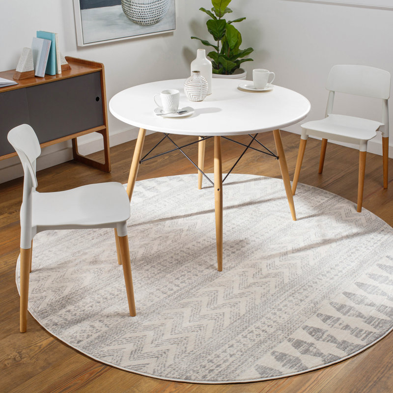 Turney Geometric Indoor Rug, Round 7'10"