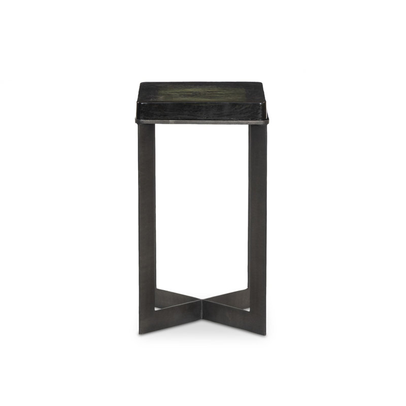 Lennie End Table, Moss, Burnished Charcoal