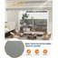 Auvent rétractable manuel 12 pi x 10 pi avec manivelle, polyester enduit de polyuréthane imperméable, cadre en aluminium pour terrasse, patio, porche, balcon-138530988-124609183-124609185