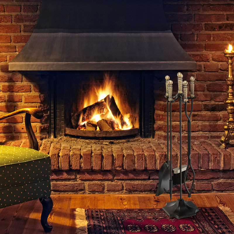 Omer Iron Fireplace Tool Set