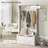 3-In-1 Entryway Hall Tree with Storage Bench, Coat Rack with Five Hooks-1784080083