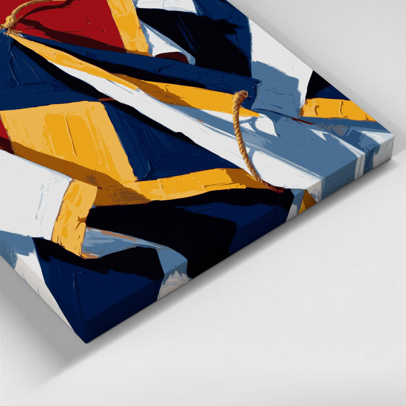 Art mural sur toile bleu, H 16 po x l 20 po
