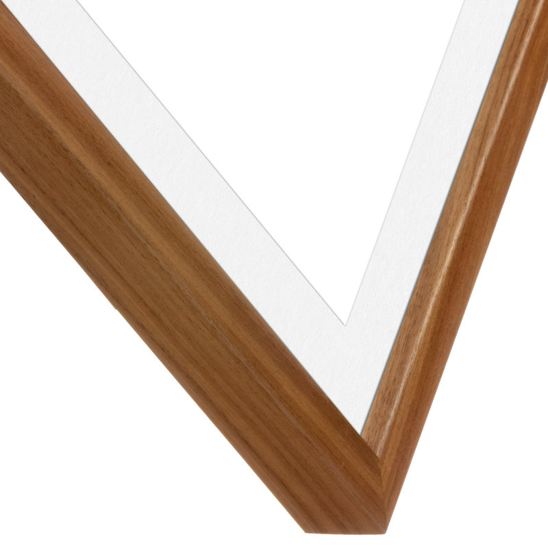 Capullo Wood Picture Frame - Set of 5 with Mat, Brown Walnut