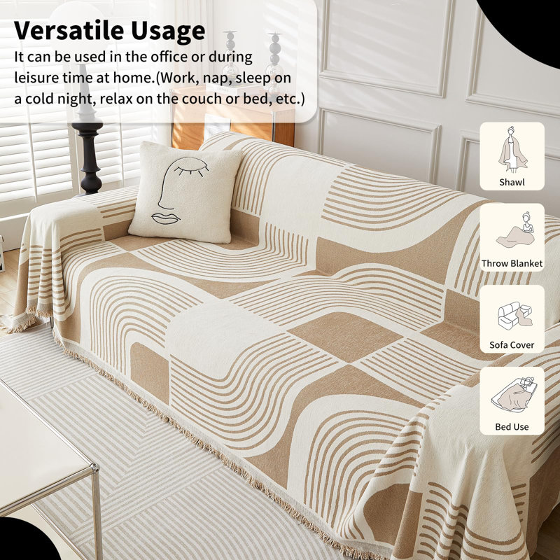 Housse de canapé Boho, housse de canapé lavable, housse de canapé en chenille pour canapé à 3 coussins, animaux de compagnie, housses de canapé bohémiennes pour canapé modulaire, causeuse, 2 3 4 places (kaki)