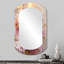 Ben pivoines roses et dorées dans l'éclat - miroir mural unique de pivoines cylindriques, miroir asymétrique traditionnel, impression d'art en métal-107247884