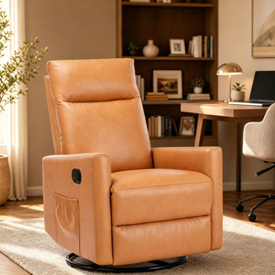 Fauteuil inclinable manuel avec inclinaison à 3 positions et poches de rangement latérales, siège de salon rembourré pour chambre à coucher