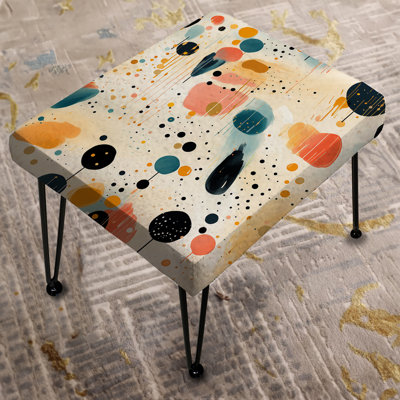Artistic Whimsy Polka Dots Pattern - Polka Dots Rectangle Ottoman