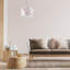 20 cm H Drum Cotton Lamp Shade ( Screw On ) in Cream and Pink