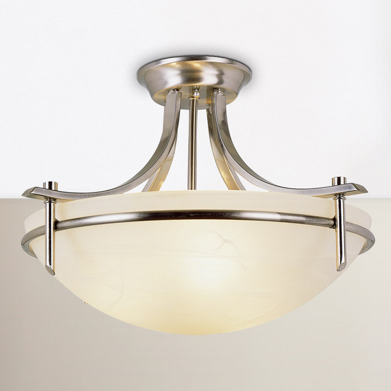 Ferrante Semi Flush Mount, Brushed Nickel