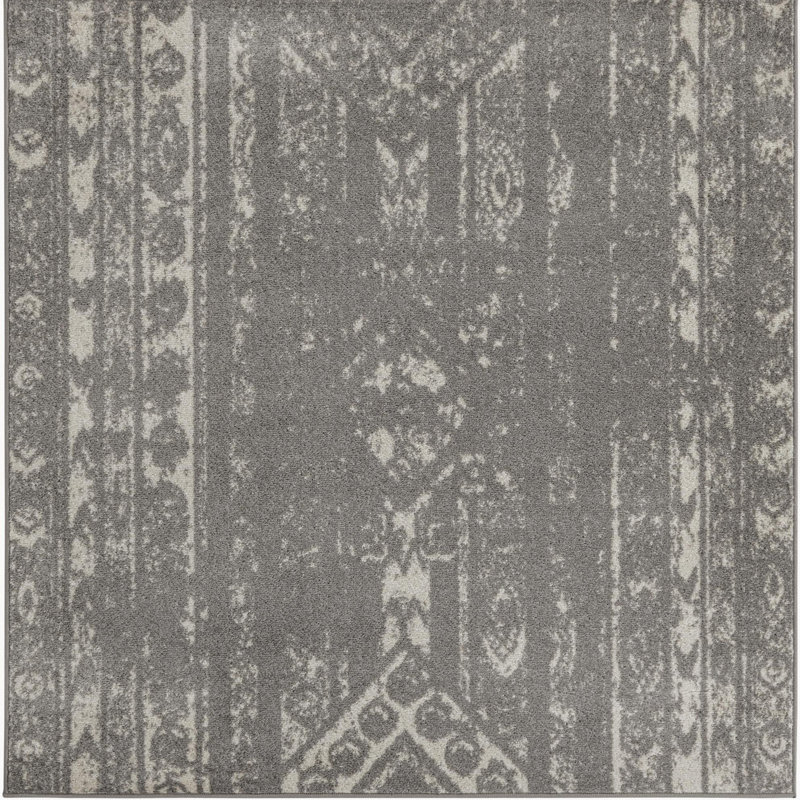 Geometric Indoor Rug, Square 5'3"