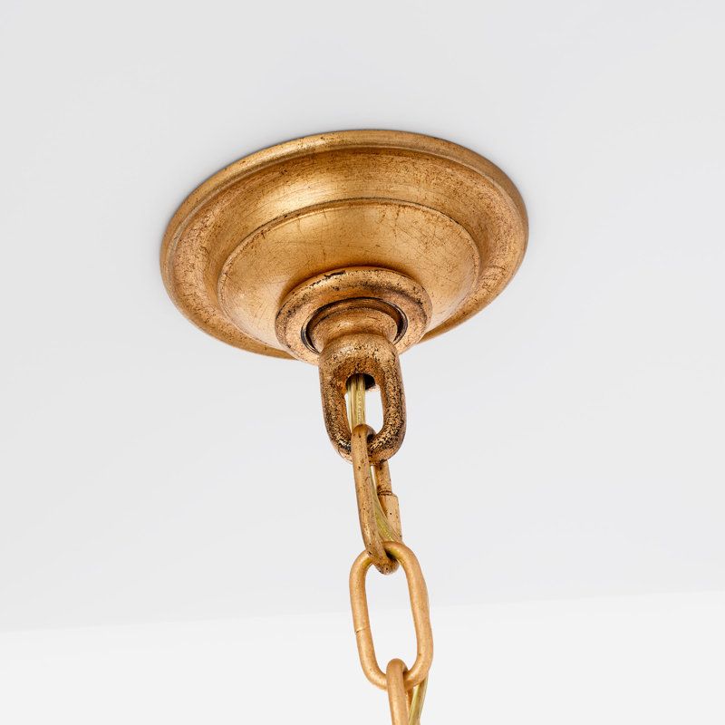 Suzanne Kasler Morris Small Lantern, Gold, Clear, 30.25" H x 23.25" W x 23.25" D