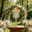 10PCS 55cm / 21,65 Vase en cristal pour mariage
