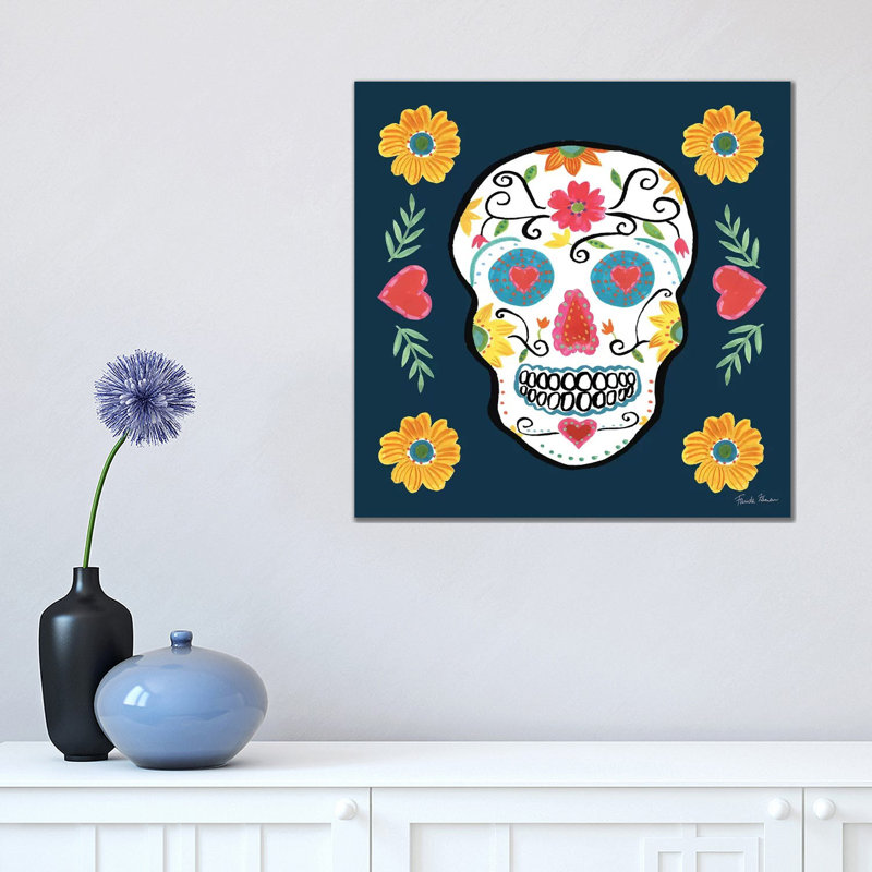 Day Of The Dead IV by Farida Zaman - Wrapped Canvas Painting, 45.72 cm H x 45.72 cm W