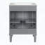 Meuble-lavabo avec lavabo en céramique, deux portes à fermeture amortie et grandes étagères de rangement, gris-2024271252-2024271259