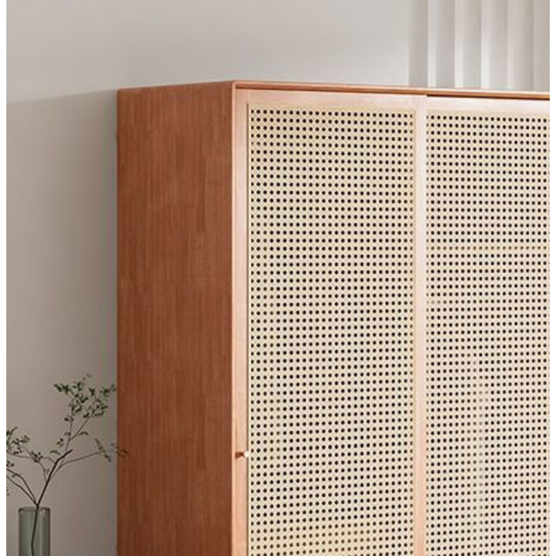 Petite armoire simple de couleur unie, H 70,87 po x l 23,62 po x P 21,65 po, Cerisier
