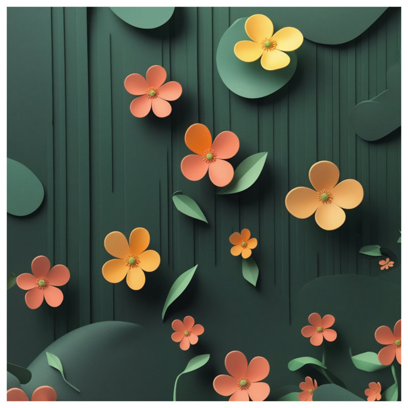 Paper Cut Flowers Comforter, Twin