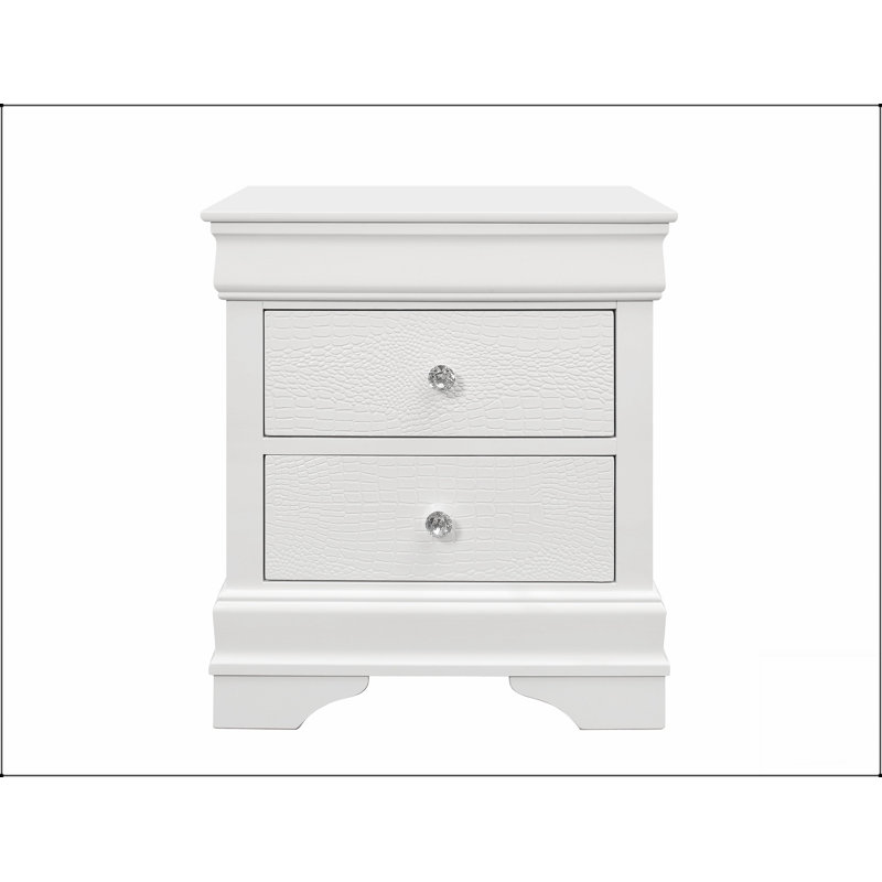 Table de chevet Shaker style crocodile métallique, compacte et durable, parfaite pour un décor moderne et minimaliste.
